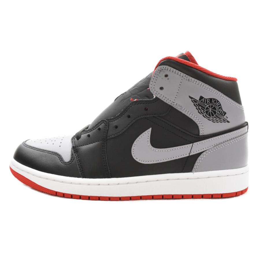 NIKE（ナイキ） エアジョーダン1 ミッド ブラック セメントグレー 