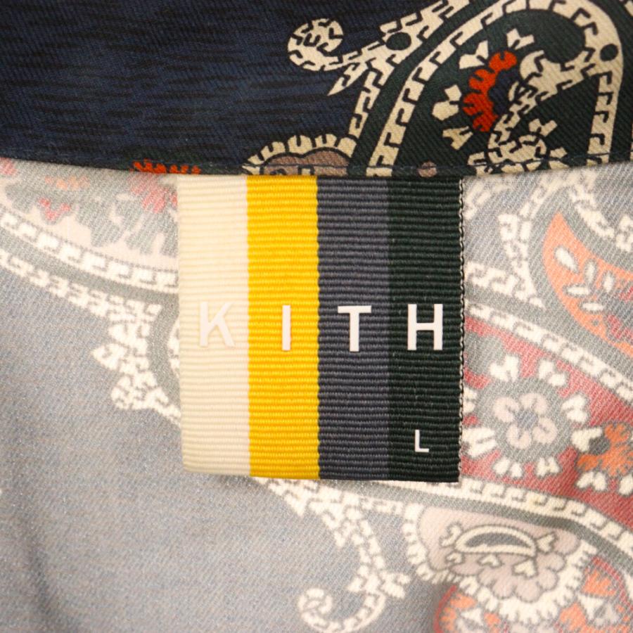 KITH キス 21SS L/S Thompson Printed Camp Collar Silk Cotton Shirt 