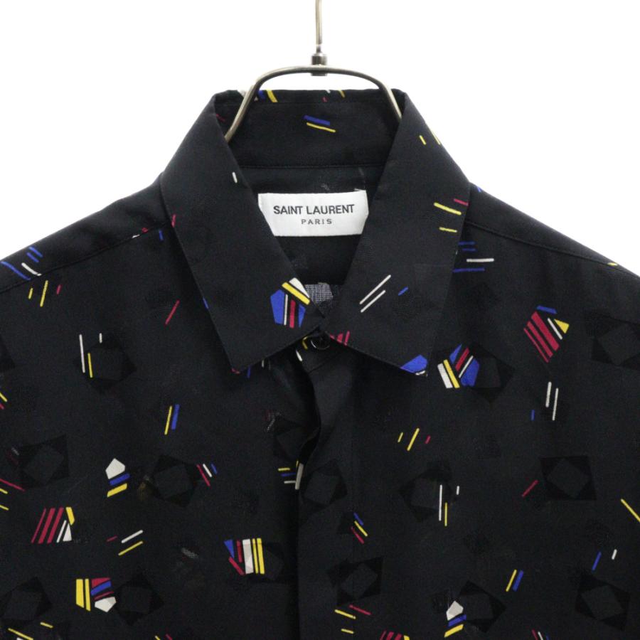 SAINT LAURENT 総柄シャツ 正規 18SS Saint Laurent サンローランパリ 総柄 シャツ