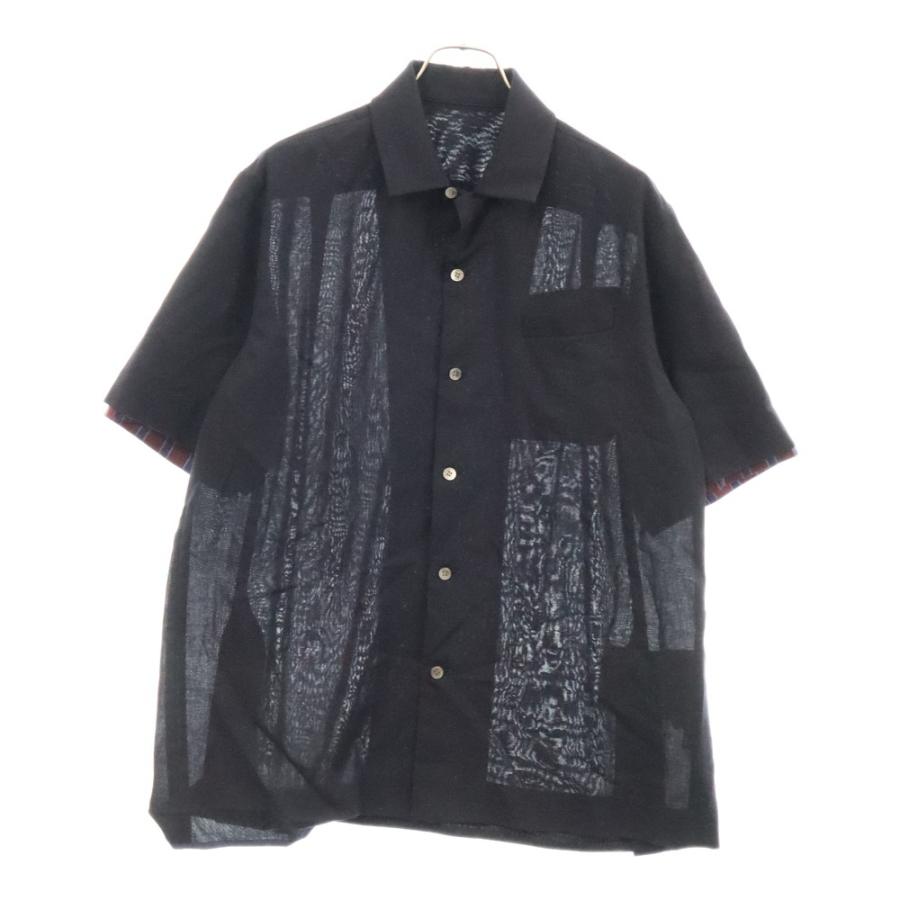 Sacai サカイ 21SS 21-02458M Suiting shirt レイヤードスーチング半袖 