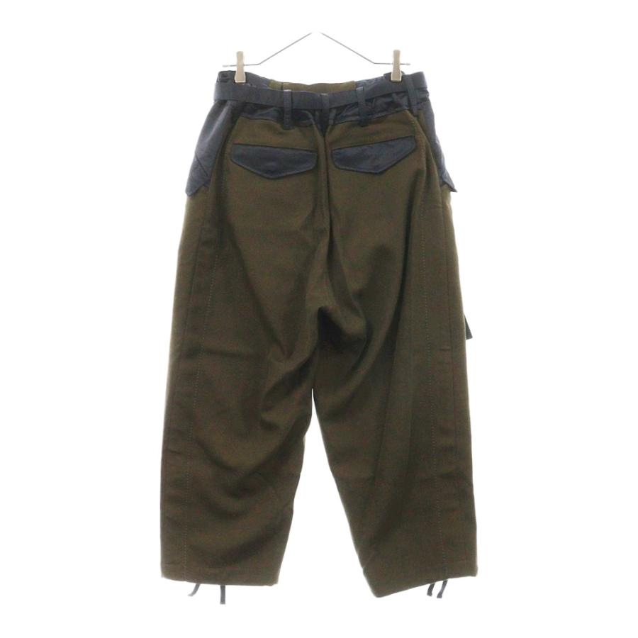 sacai Sacai サカイ ナイロン切替ベルテッドパンツ21-02662M ネイビー 