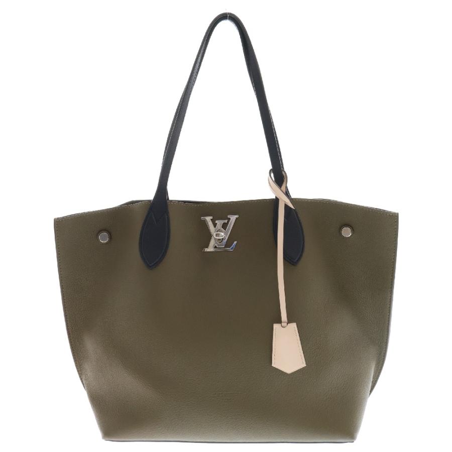 【極美品】ルイヴィトン　ロックミーゴー　トートバック　カーキ LOUIS VUITTON ルイヴィトン ロックミー ゴー フロントロゴ金具