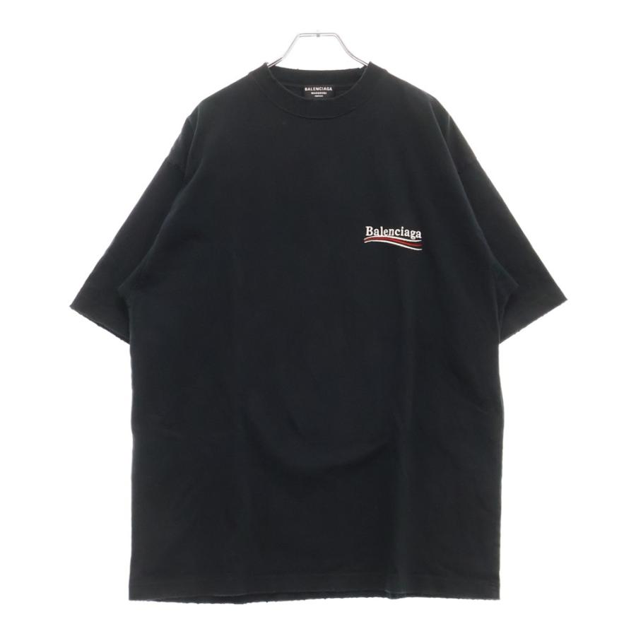 BALENCIAGA バレンシアガ キャンペーンロゴ刺繍半袖Tシャツ 641675 