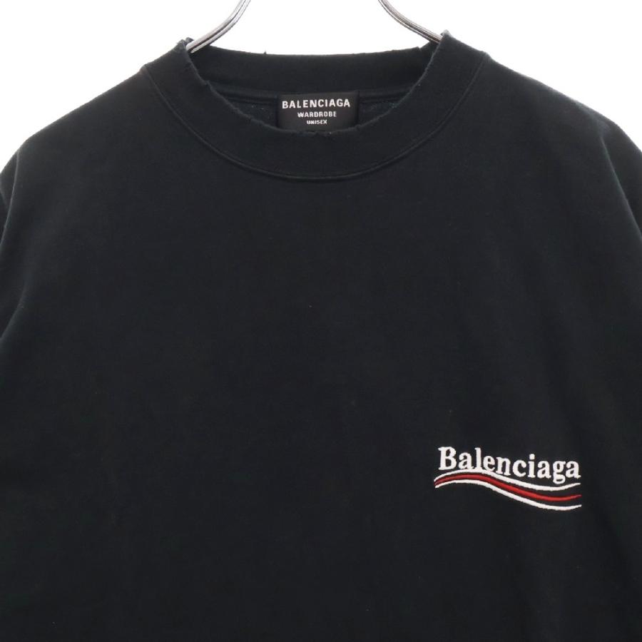 BALENCIAGA バレンシアガ キャンペーンロゴ刺繍半袖Tシャツ 641675 