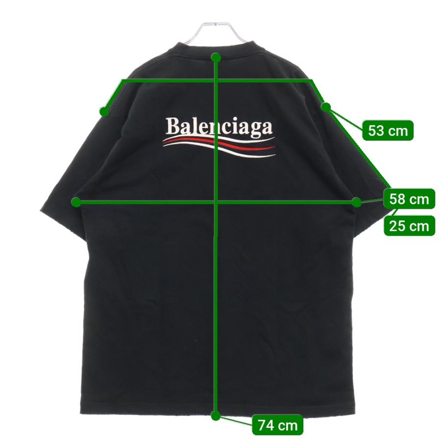 BALENCIAGA バレンシアガ キャンペーンロゴ刺繍半袖Tシャツ 641675 