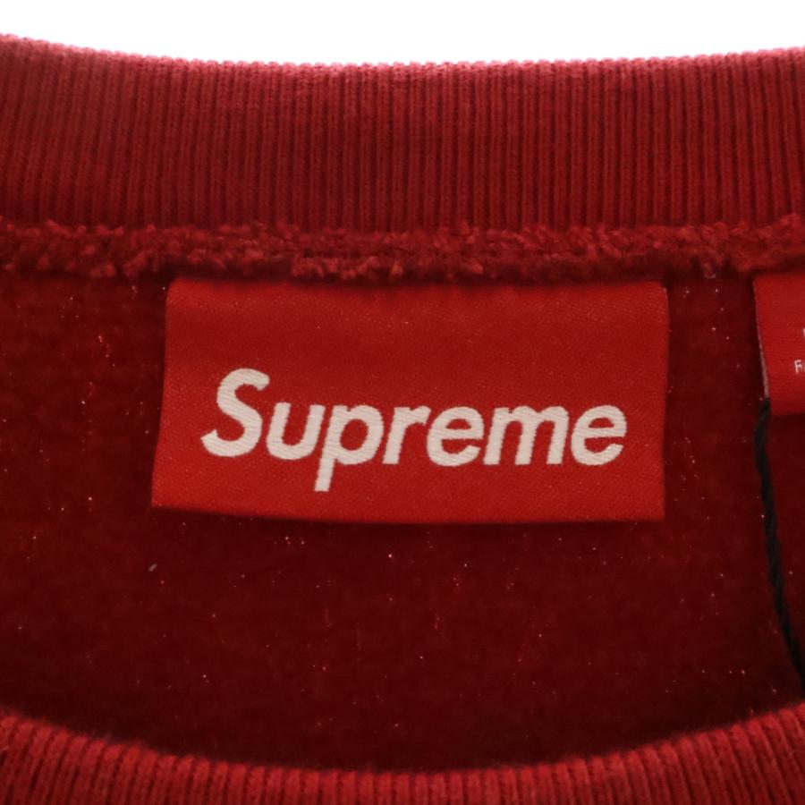 supreme washed boxlogo red サイズL supreme Washed Box Logo Crewneck Red M