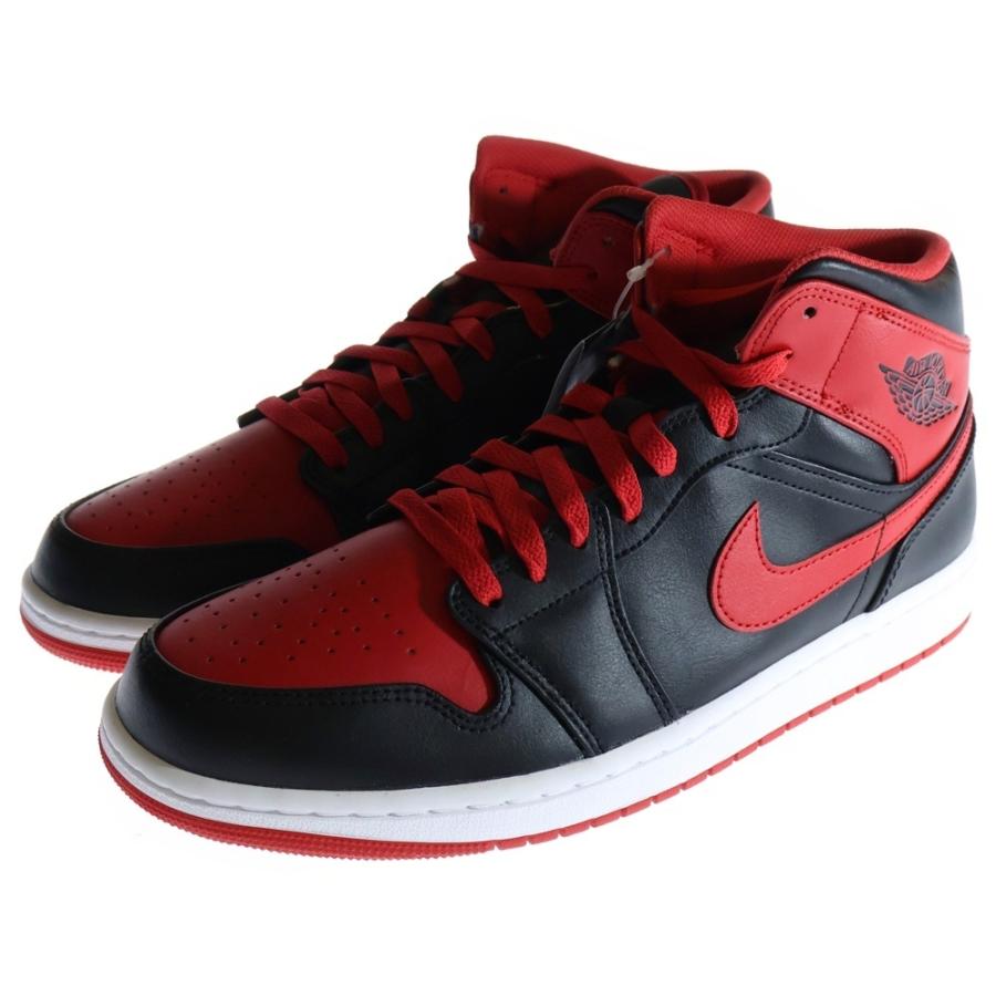 NIKE ナイキ AIR JORDAN 1 MID BRED TOE エアジョーダン1 ブレッドトゥー ミッドカットスニーカー ブラック/レッド US9.5/27.5cm DQ8426-060 NIKE（ナイキ） AIR JORDAN 1 MID BRED TOE エアジョーダン1 ブレッド