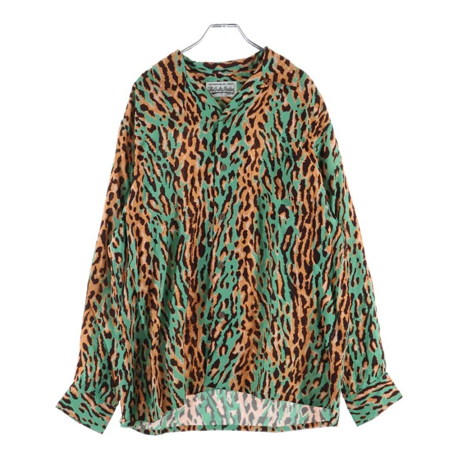 WACKO MARIA ワコマリアレオパード柄総柄長袖シャツレーヨン