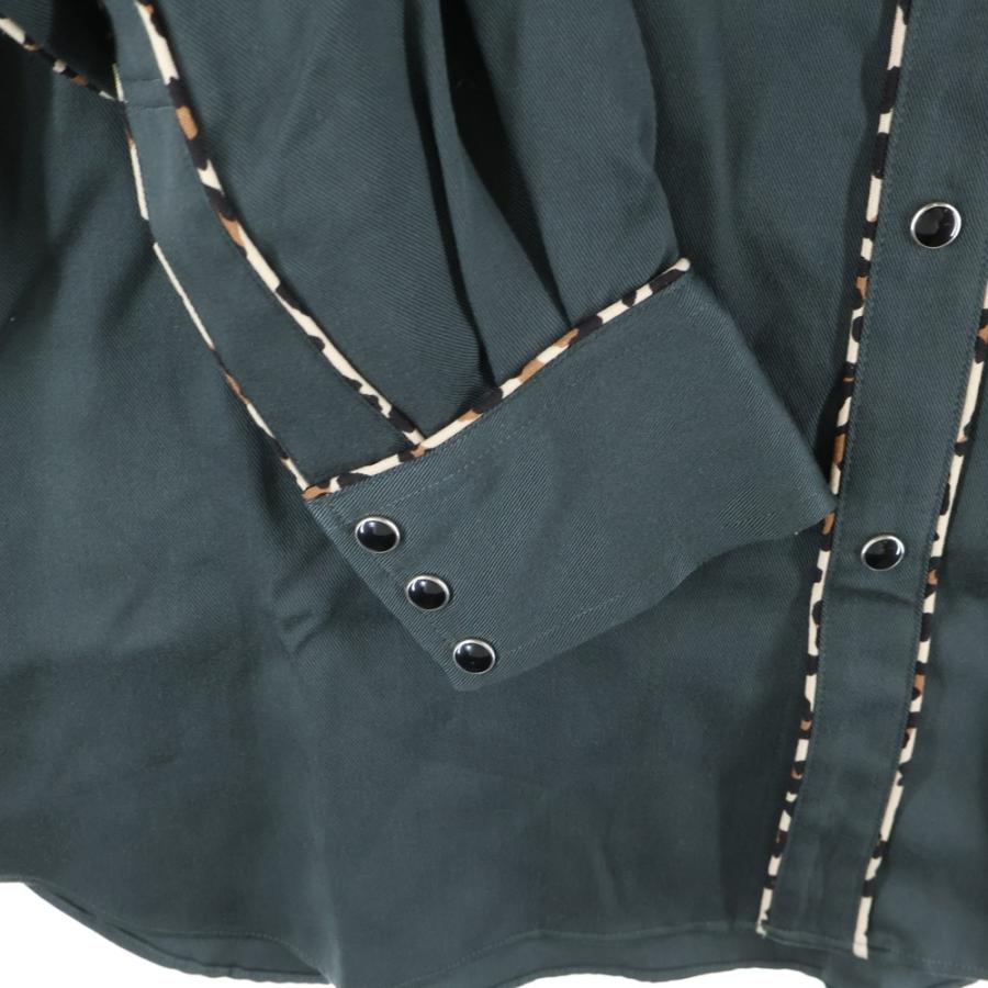 WACKO MARIA ワコマリア 23AW WESTERN SHIRT 23FW-WMS-WS01 リヨセル 長袖ウエスタンシャツ グリーン WACKO MARIA（ワコマリア） 23AW WESTERN SHIRT 23FW-WMS-WS01