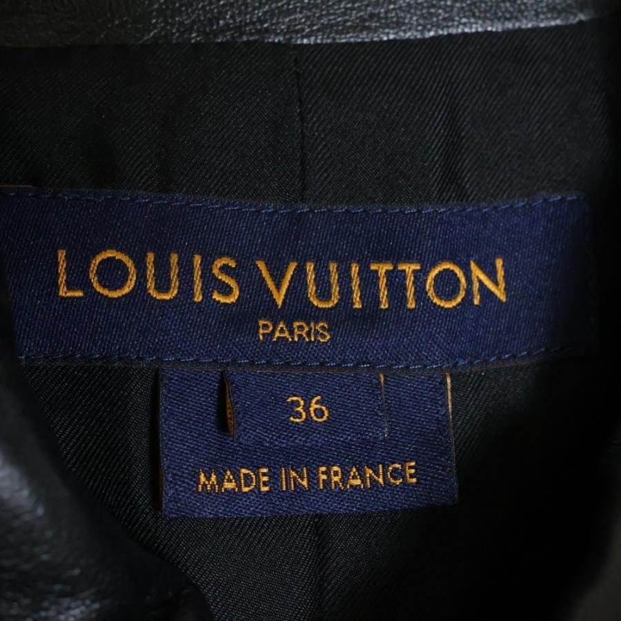 LOUIS VUITTON（ルイ・ヴィトン） 襟レザーウールアンゴラコート