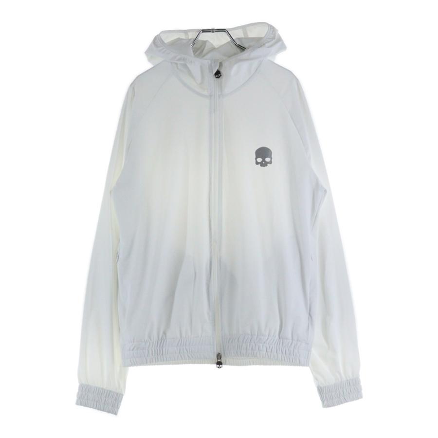 極美品 Hydrogen 22SS スカルロゴ ジップアップ パーカー HYDROGEN（ハイドロゲン） スカルロゴプリントナイロンジップアップ
