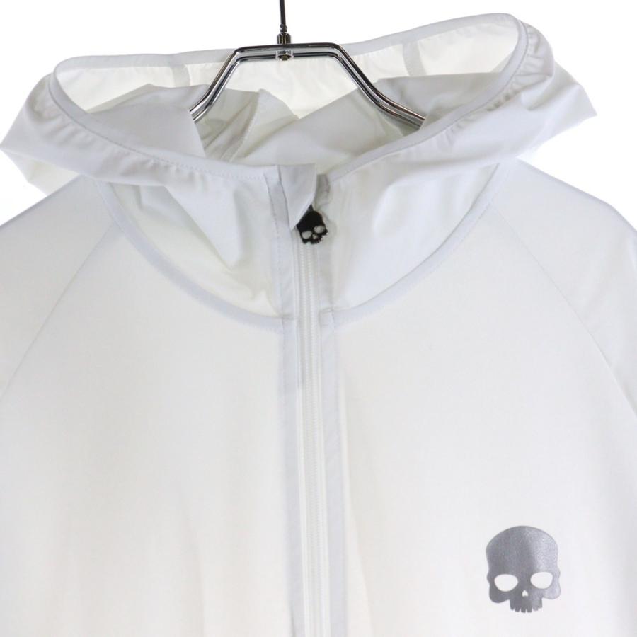 極美品 Hydrogen 22SS スカルロゴ ジップアップ パーカー HYDROGEN（ハイドロゲン） スカルロゴプリントナイロンジップアップ
