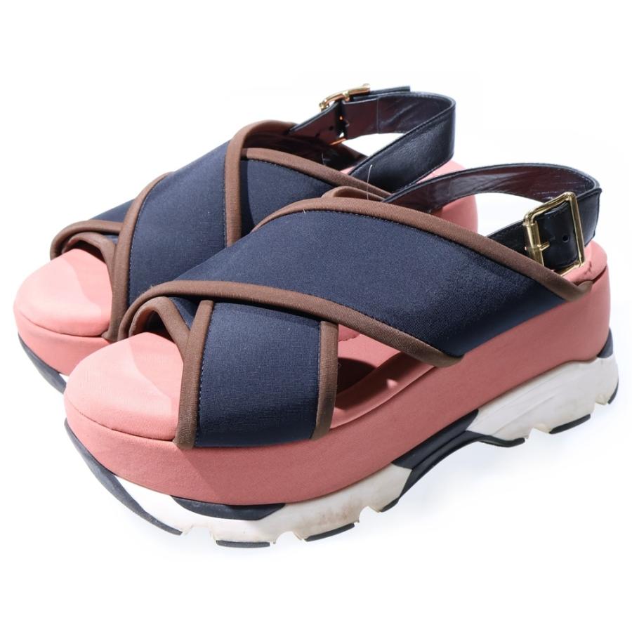 MARNI（マルニ） クロスストラップ 厚底サンダル マルチ レディース