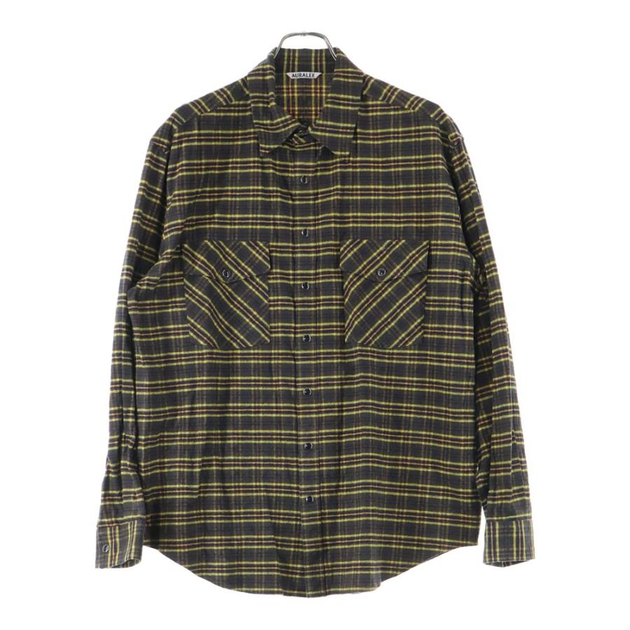 AURALEE（オーラリー） 21AW SILK COTTON BRUSHED FLANNEL SHIRTS