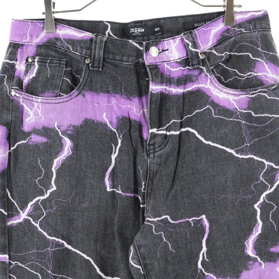 JADED LONDON ジェイデッドロンドン LIGHTNING BOLT PRINT JEANS
