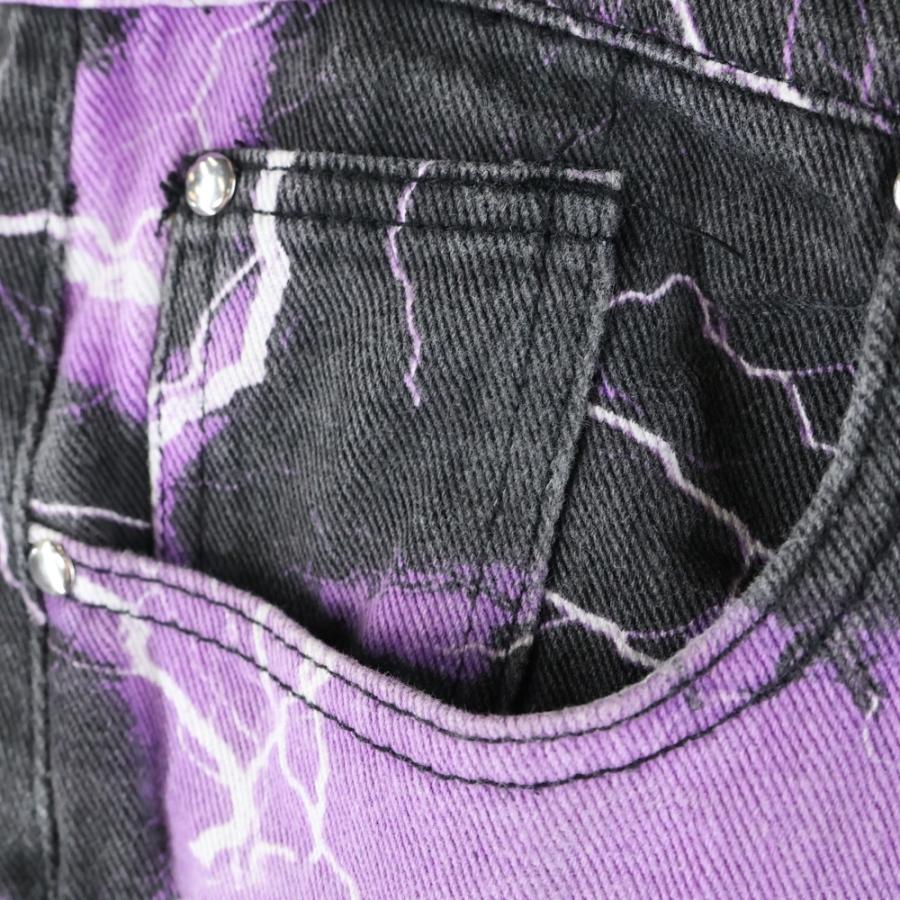JADED LONDON ジェイデッドロンドン LIGHTNING BOLT PRINT JEANS