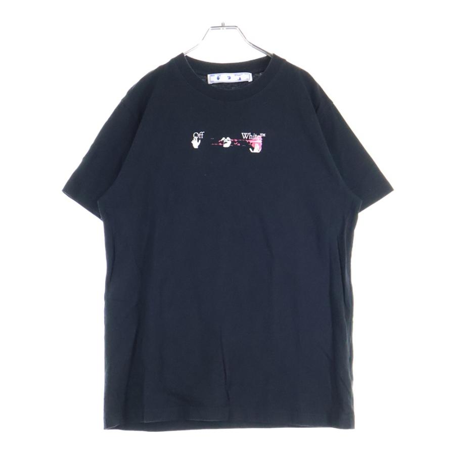 OFF-WHITE オフホワイト Graphic Tee OWAA049E19B07066 花柄 グラフィックプリント半袖Tシャツ カットソー ブラック レディース Flower Face Off White T-Shirt – Still Woozy