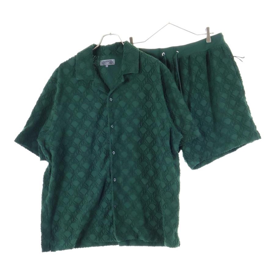 kith セットアップ　グリーン　Mサイズ KITH（キス） 25SS パイル生地 半袖シャツ ハーフパンツ セットアップ