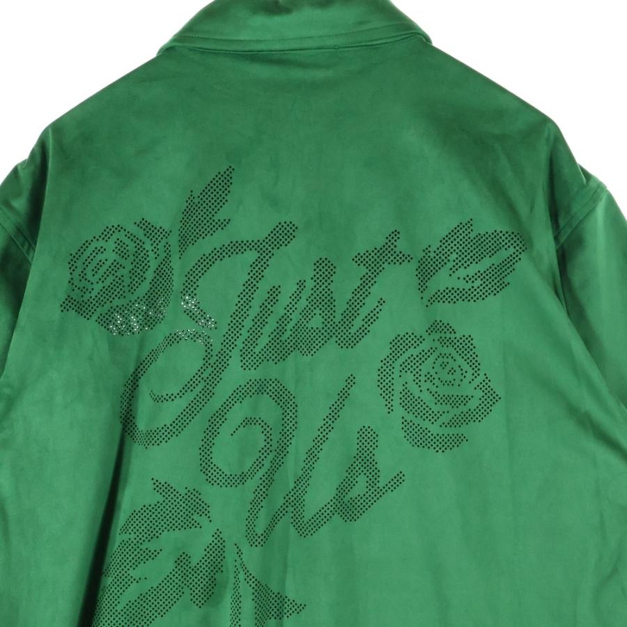 KITH（キス） 25SS ロゴ入り マイクロスウェード 半袖シャツ グリーン