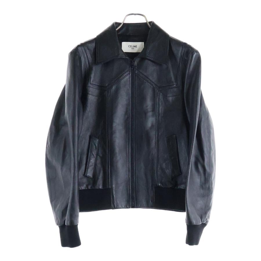 CELINE（セリーヌ） 23SS ソフトラムスキンレザージャケット ブラック