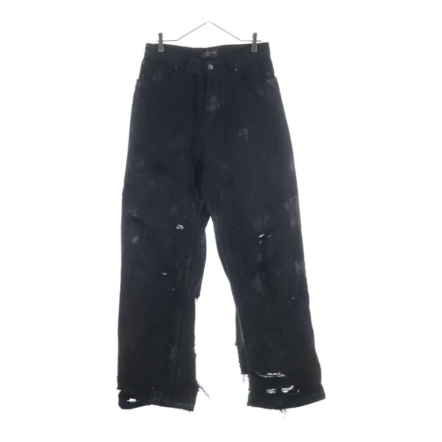 BALENCIAGA - balenciaga SUPER DESTROYED BAGGY ブラックの通販 by も 