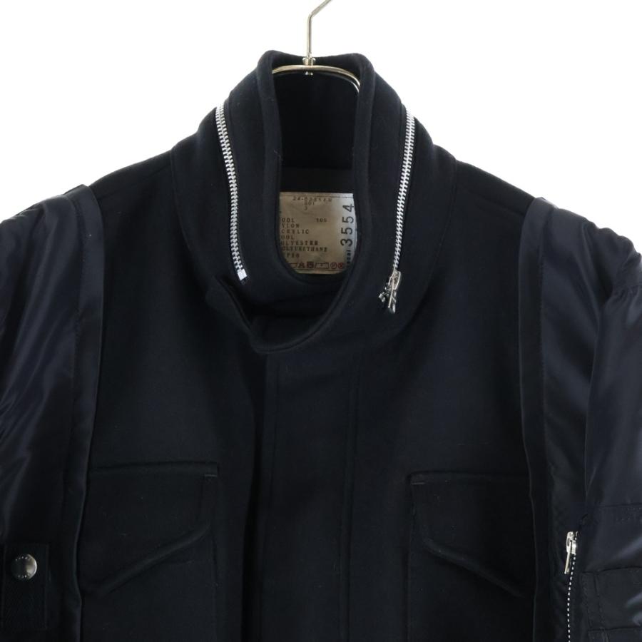 sacai（サカイ） 24AW Wool Melton Nylon Twill Blouson ウールツイル