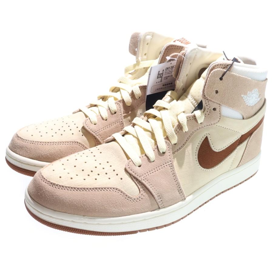 美品NIKE Air Jordan ハイカットシューズ ベージュ/ホワイト25 NIKE（ナイキ） AIR JORDAN エアジョーダン1 ハイ ズーム コンフォート
