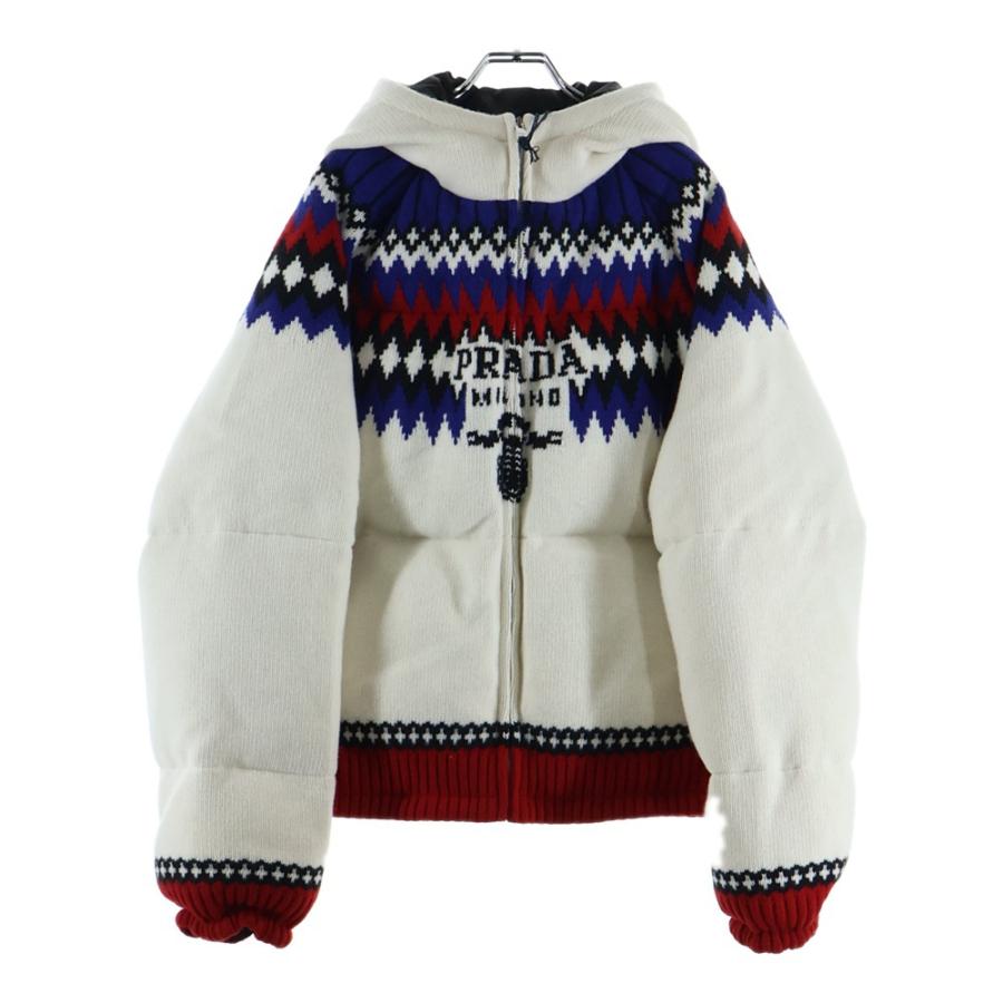 PRADA（プラダ） ウールニットダウンジャケット SGC018 S212 ホワイト
