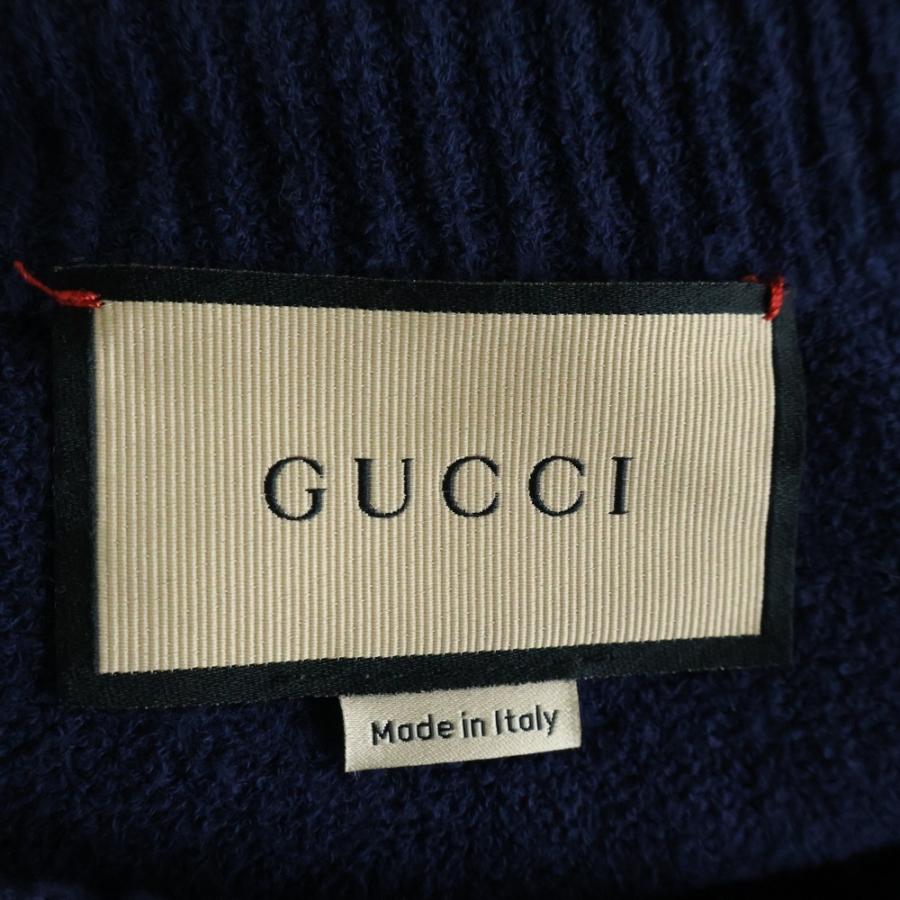 GUCCI（グッチ） パイル生地 サイドライン ショートパンツ ネイビー