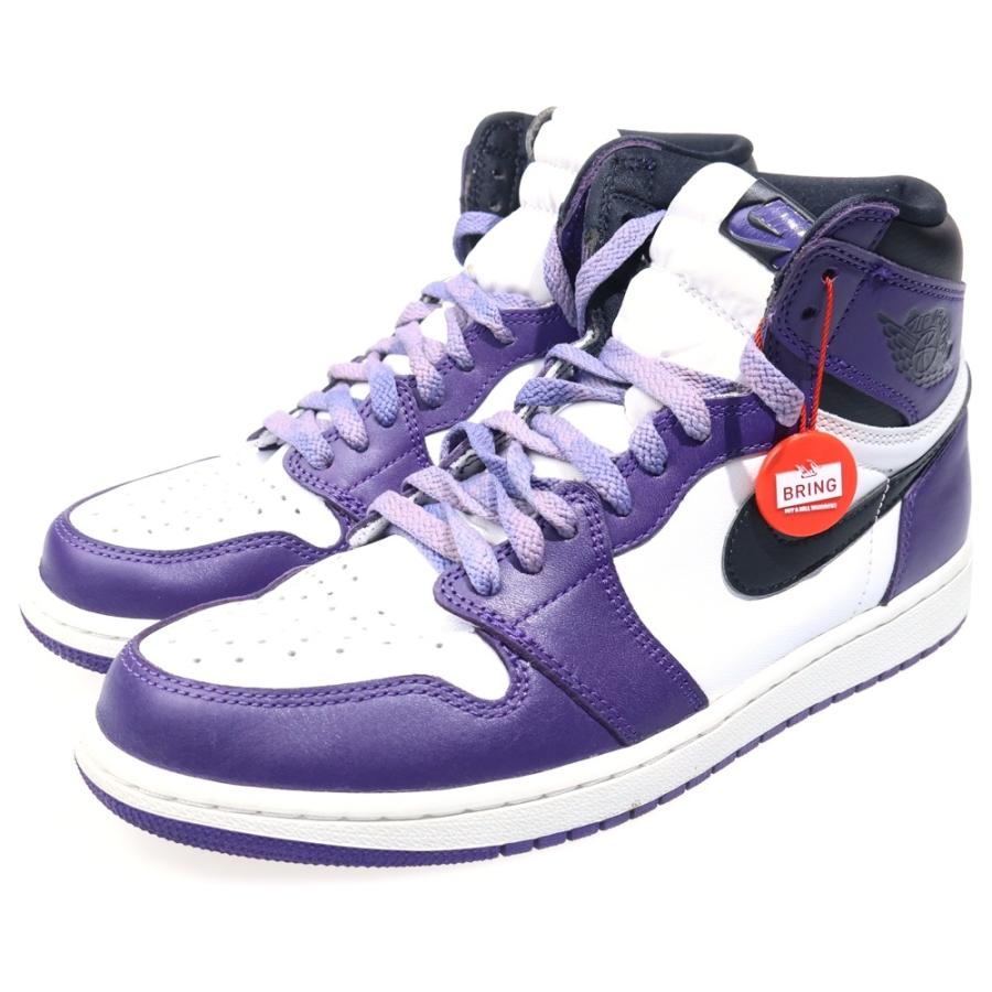 △△NIKE ナイキ エアジョーダン1 レトロ ハイ コート パープル　26cm 555088-500 NIKE（ナイキ） AIR JORDAN 1 エアジョーダン1 レトロ ハイ コート