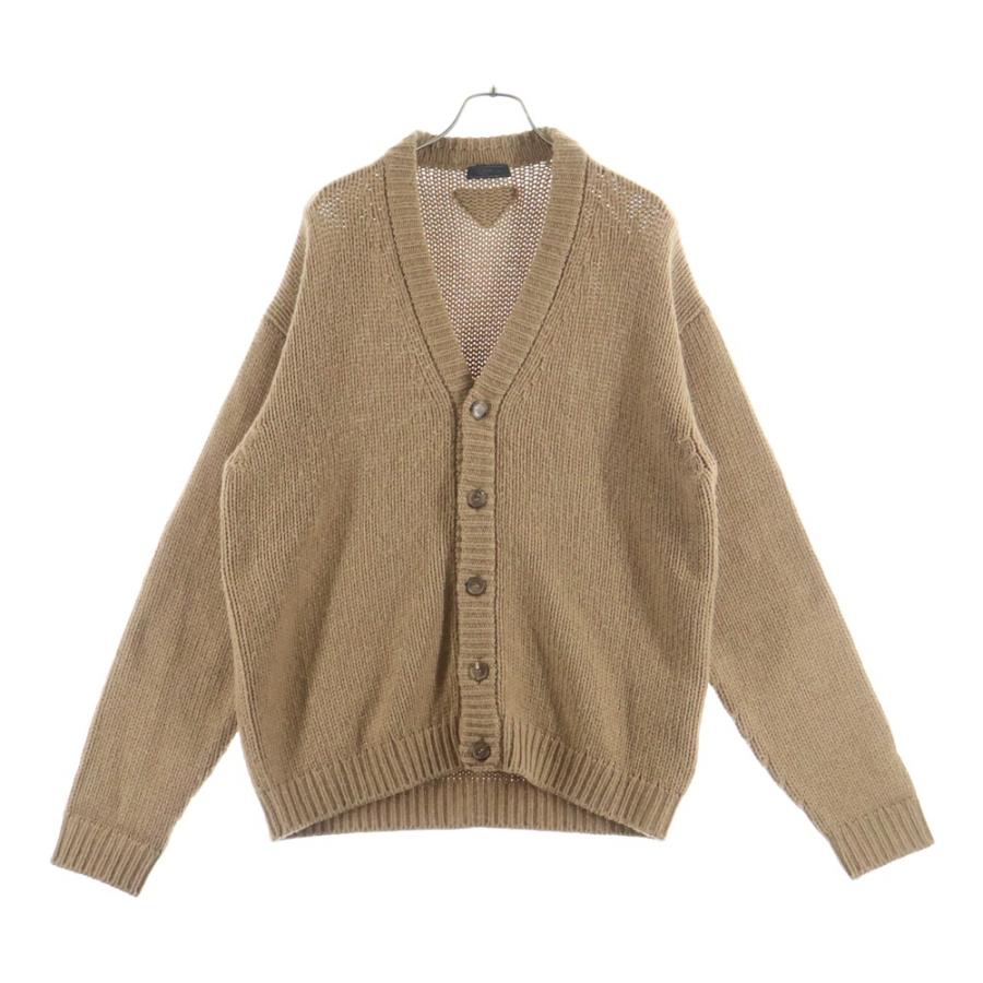 PRADA（プラダ） 23AW キャメルニットカーディガン UMG247 S232 13F7