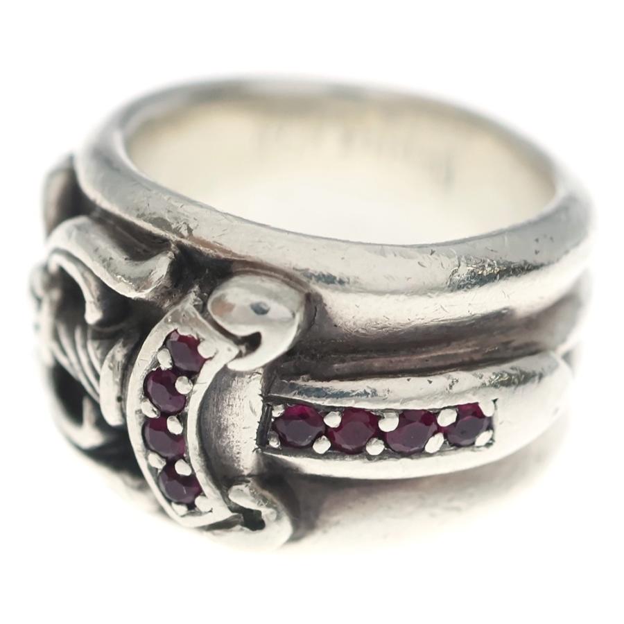 CHROME HEARTS ダブルダガー　カスタムパヴェ SV925 ルビー CHROME HEARTS（クロムハーツ） DAGGER P/RUBY ダガーリング PAVE