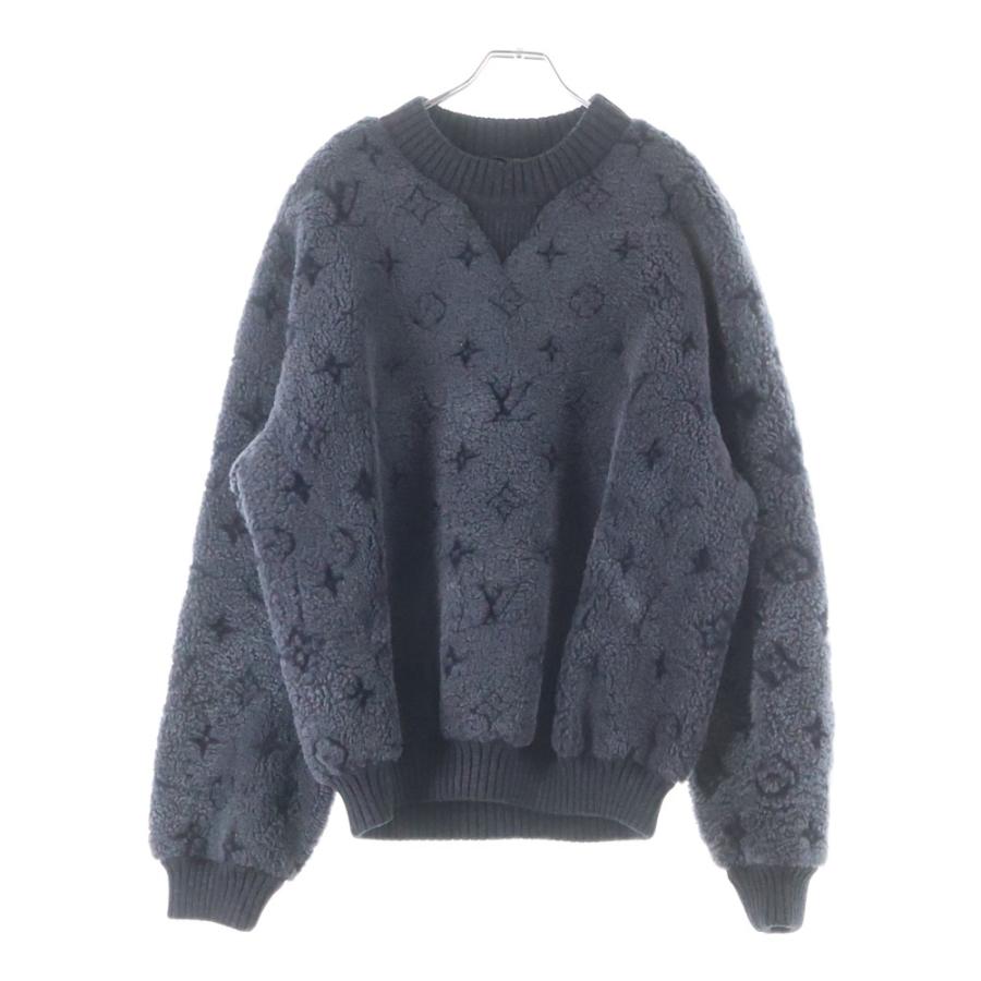 LOUIS VUITTON ルイヴィトン モノグラム シャーリングボアクルーネックスウェットトレーナー HHL77WRDA グレー LOUIS VUITTON（ルイ・ヴィトン） モノグラム シャーリングボアクルー