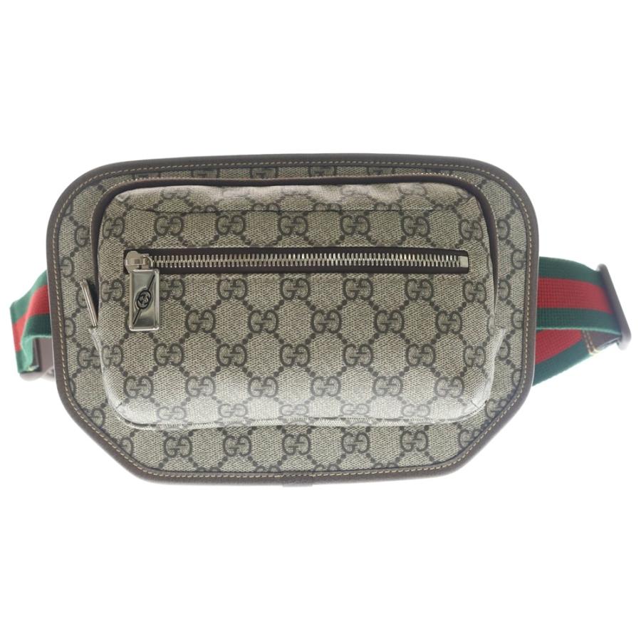 GUCCI（グッチ） GGスプリーム ボディバッグ ウエストポーチ ブラウン