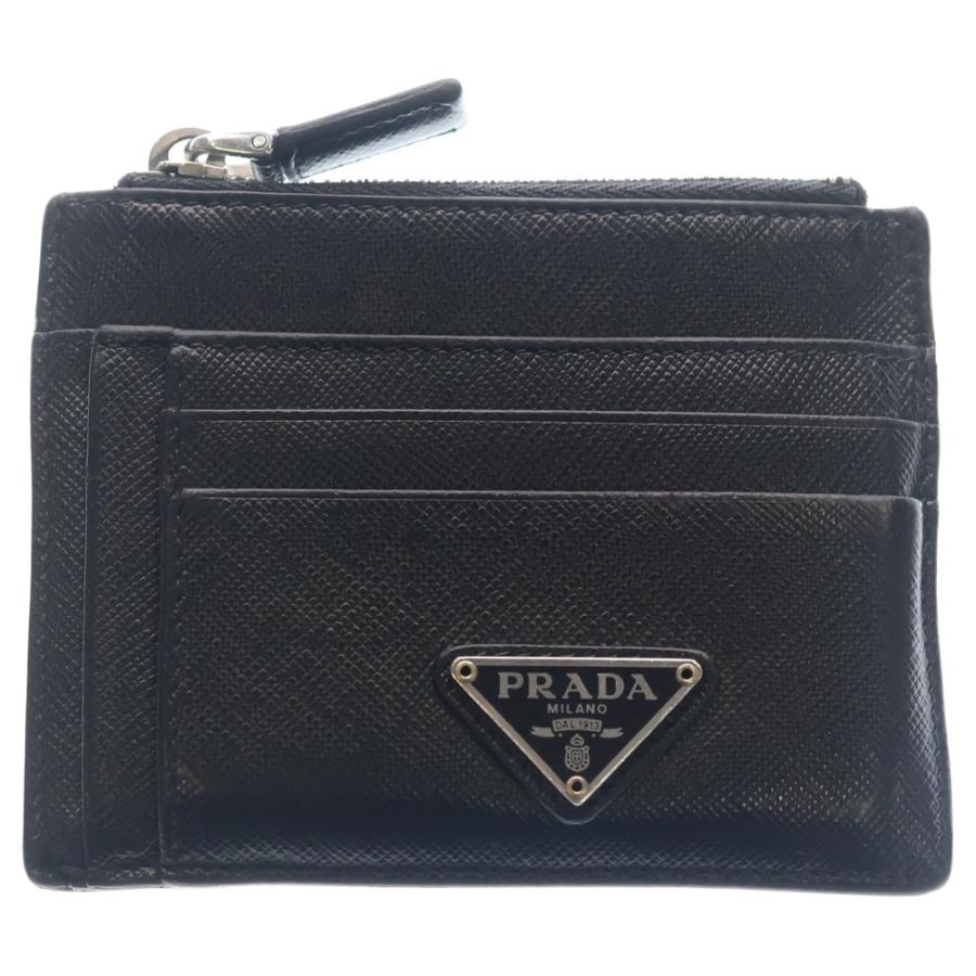 プラダ  2MC067 ロゴプレートサフィアーノカードケース メンズ  ※12/28～1/6 発送・問い合わせ遅延 PRADA（プラダ） コインケース 2MC067 QHH メンズ サフィアーノレザー