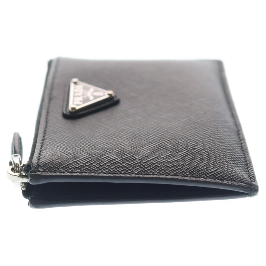 PRADA プラダ サフィアーノ トライアングル レザー カードケース 2MC086 ブラック PRADA（プラダ） サフィアーノ トライアングル レザー カードケース