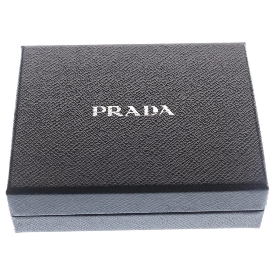 PRADA プラダ サフィアーノ トライアングル レザー カードケース 2MC086 ブラック PRADA（プラダ） サフィアーノ トライアングル レザー カードケース