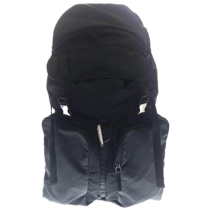 PRADA プラダ 2VZ065 リュック バックパック トライアングルロゴ 黒 PRADA（プラダ） トライアングルロゴ ファブリック バックパック