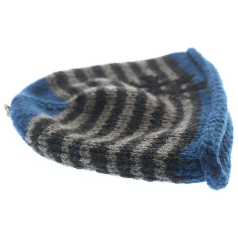 インボイス有り　CHROME HEARTS コットン クロス パッチ ビーニー CHROME HEARTS（クロムハーツ） Double Cross Striped Cashmere Beanie