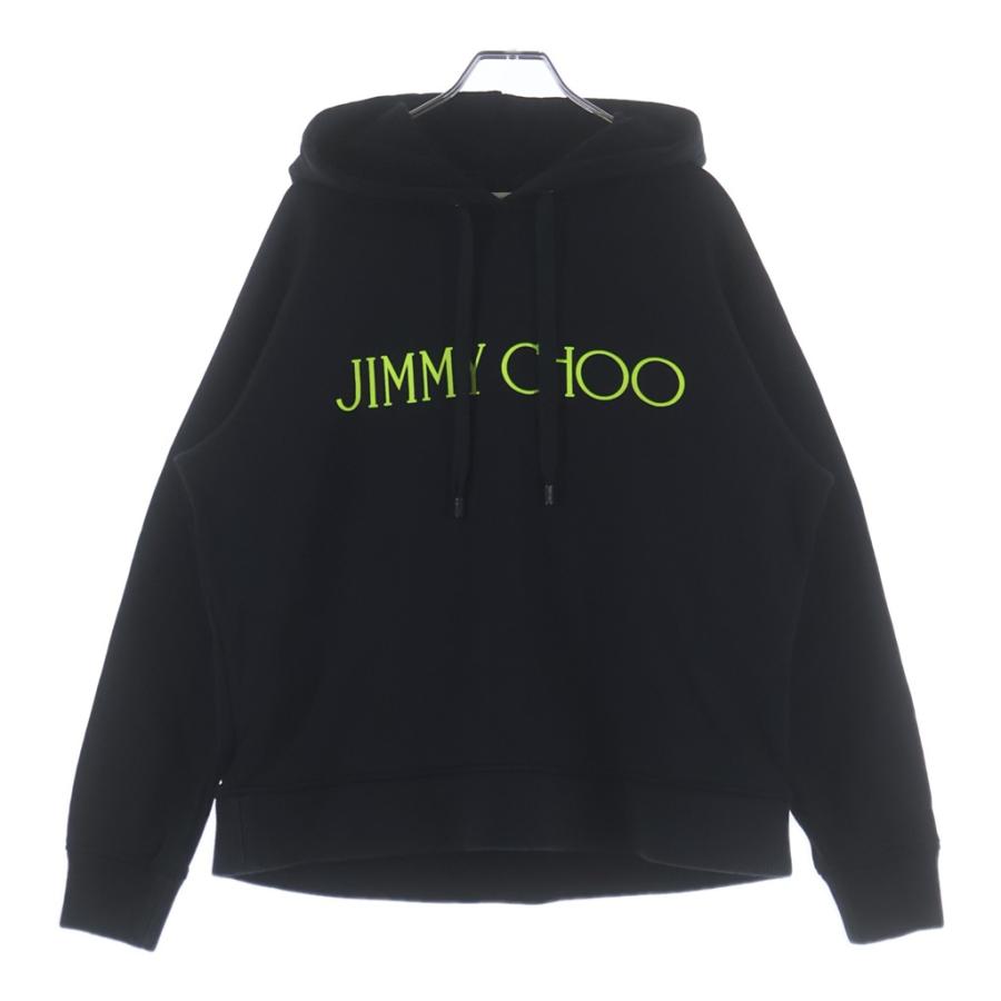 JIMMY CHOO オーバーサイズ　パーカー JIMMY CHOO（ジミーチュウ） ロゴプリントプルオーバーパーカー