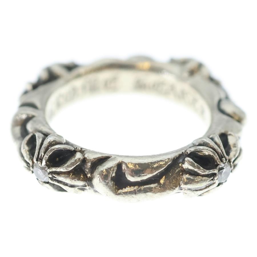 CHROME HEARTS クロムハーツ SBT BAND DIA SBTバンド 4ポイントダイヤリング シルバー CHROME HEARTS（クロムハーツ） SBT BAND DIA SBTバンド 4ポイント