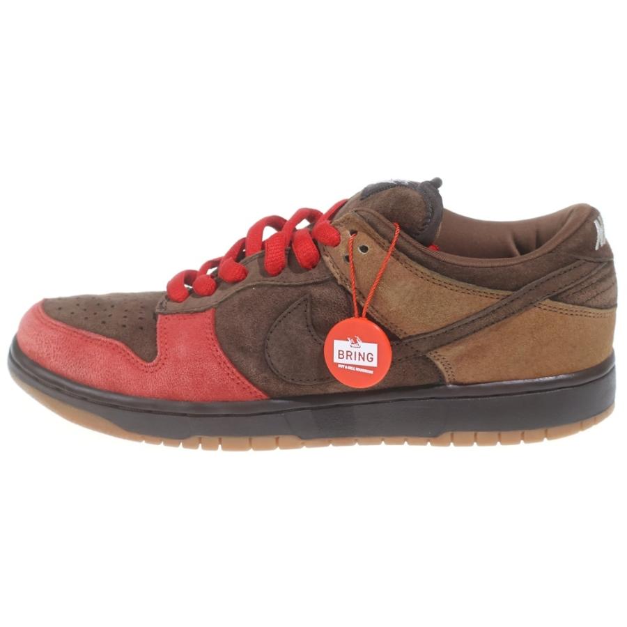 NIKE SB ナイキエスビー 【観賞用 2003年製】DUNK LOW PRO BISON 304292-226 ダンク バイソン つま赤 ローカットスニーカー US9/27.0cm レッド/ブラウン Nike SB ナイキエスビー 【観賞用 2003年製】DUNK LOW PRO BISON