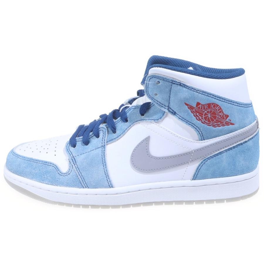 NIKE ナイキ AIR JORDAN 1 MID SE DN3706-401 エアジョーダン1 ミッドカットスニーカー ホワイト/ブルー US8.5/26.5cm NIKE（ナイキ） AIR JORDAN1 MID SE HYPER ROYAL DN3706-401 エア