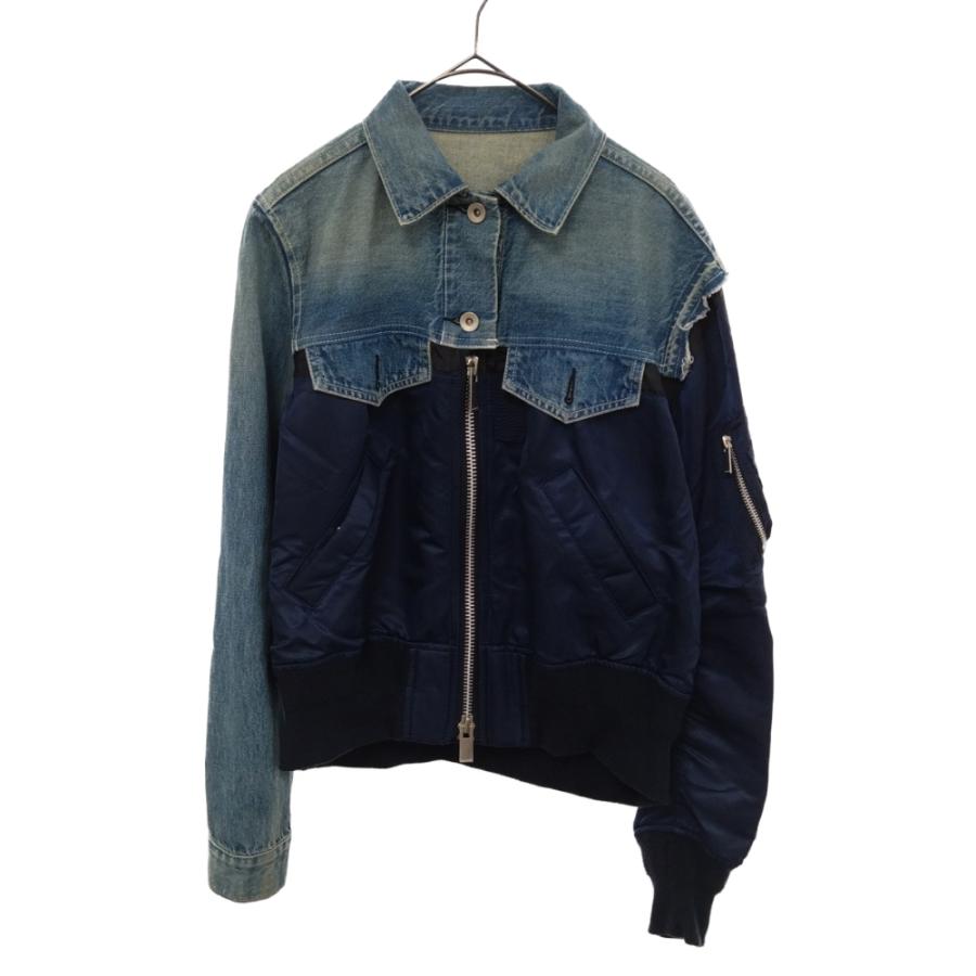 sacai サカイ 19SS デニムドッキングジップアップブルゾン sacai サカイ 19SS デニムドッキングジップアップブルゾン