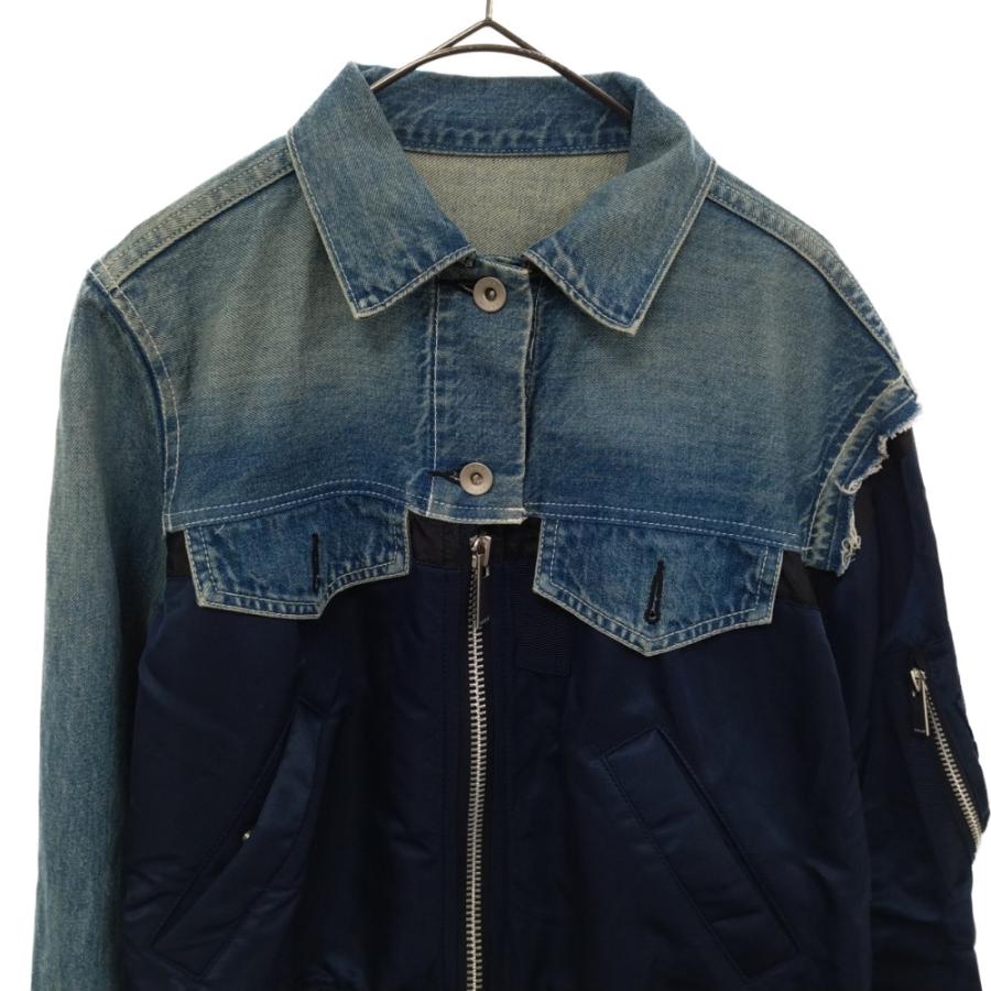 sacai サカイ 19SS デニムドッキングジップアップブルゾン sacai サカイ 19SS デニムドッキングジップアップブルゾン