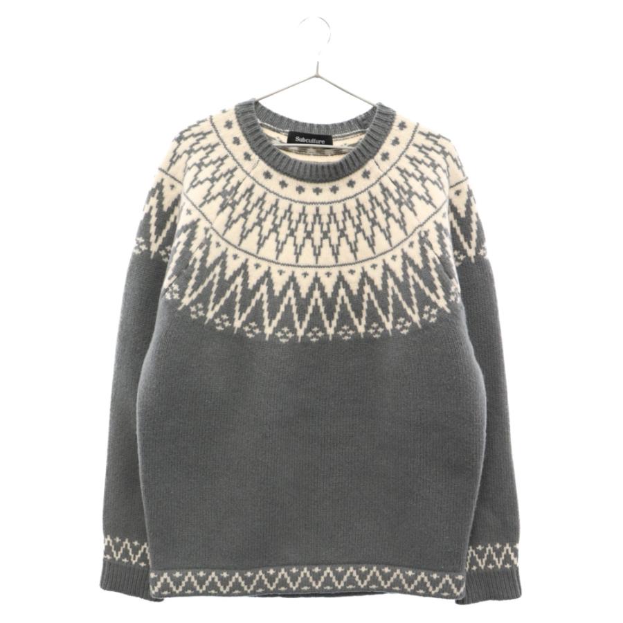 subculture サブカルチャー　ウール　ニット セーター SUBCULTURE サブカルチャー NORDIC EXTRAFINEMERINOWOOL SWEATER
