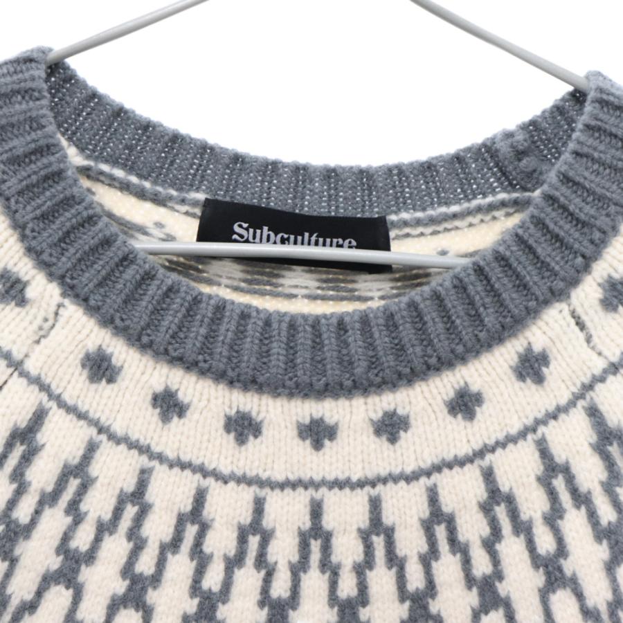 SUBCULTURE サブカルチャー NORDIC EXTRAFINEMERINOWOOL SWEATER