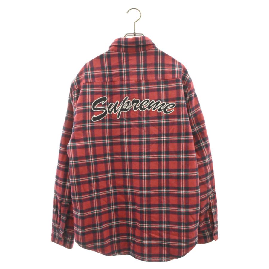 SUPREME シュプリーム 19AW Arc logo Quilted Flannel Shirt アーチロゴ キルティング フランネル 長袖シャツ レッド｜shopbring｜02