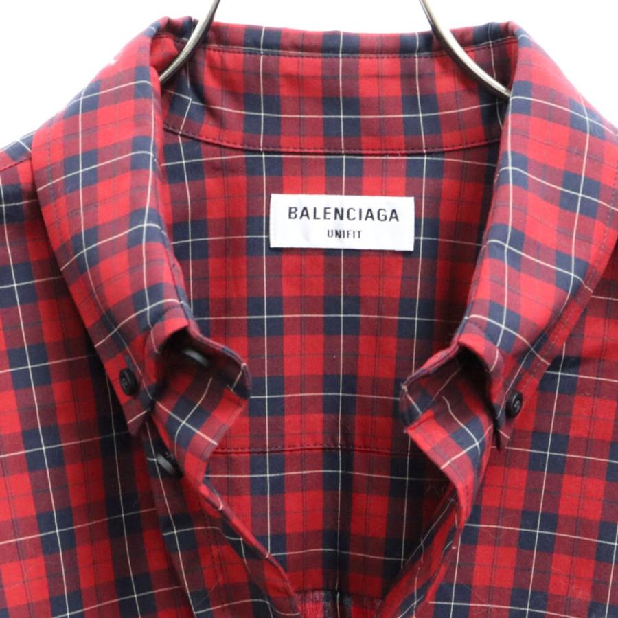 BALENCIAGA バレンシアガ 22SS Sporty BB Red Check Shirts スポーティ 