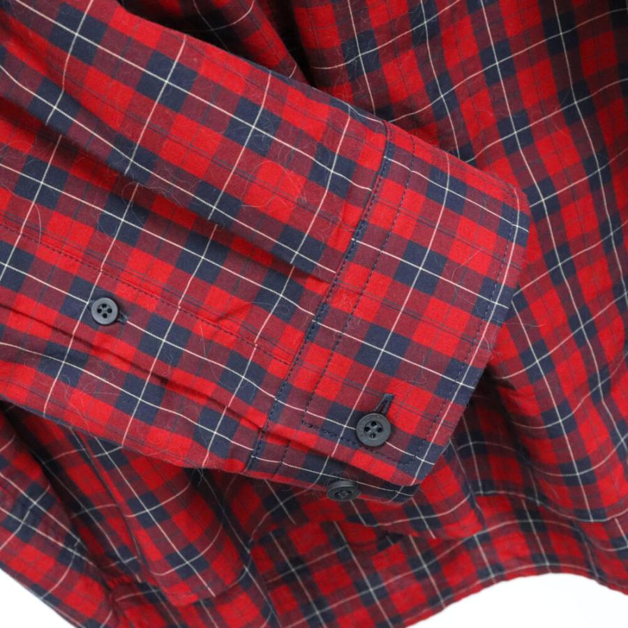 BALENCIAGA バレンシアガ 22SS Sporty BB Red Check Shirts スポーティ 
